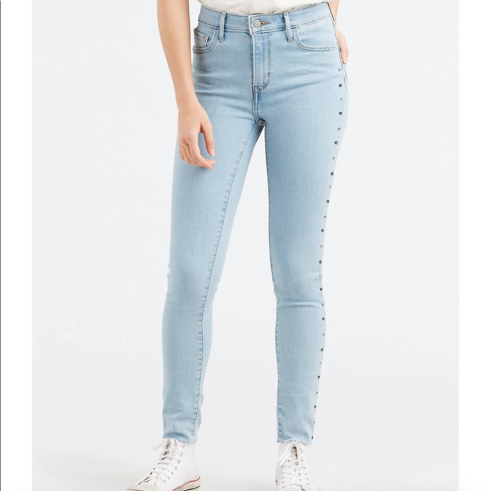 Levi’s 721 High Rise Studded Skinny Jeans